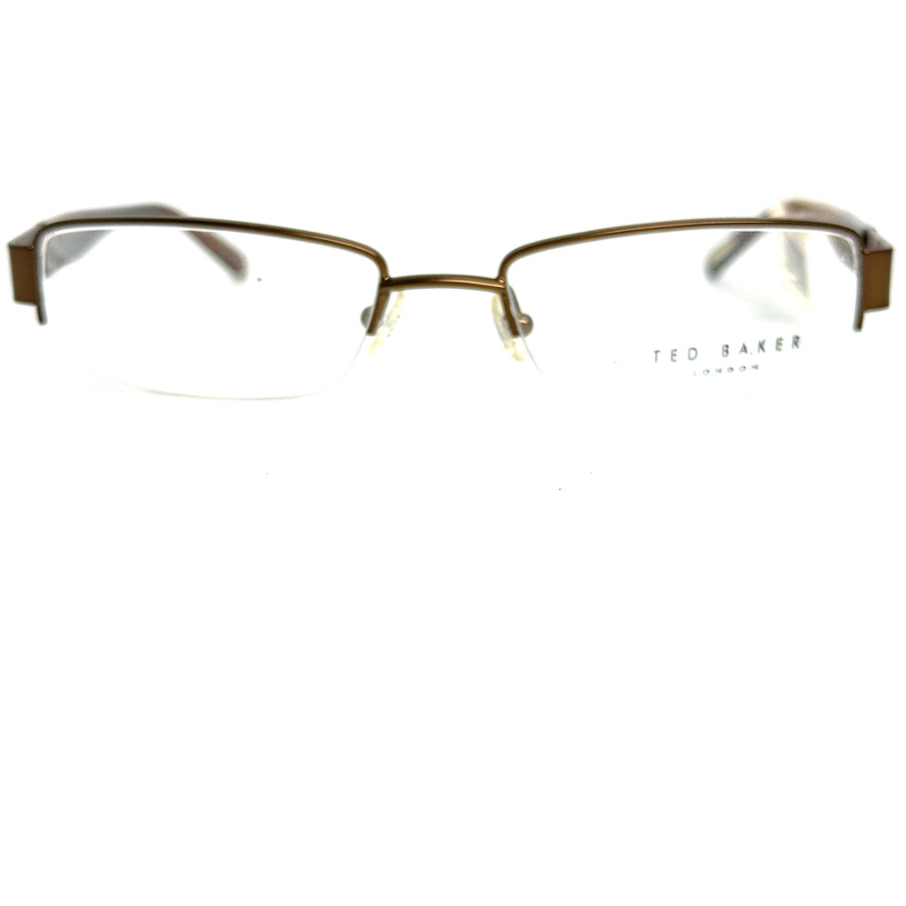 TED BAKER “STARDUST” Eyeglasses Frame Only B178 EBOHalf Rimless 51-18-140 19543